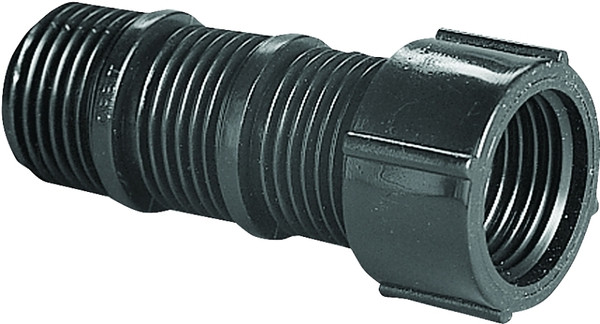 Orbit 37017 Cut-Off Riser Extension, 1/2 in Connection, 2-1/2 in L, FPT x MIPT, Polyethylene, Black [SKU: ORG0638262]