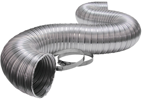Lambro 3120UL Semi-Rigid Transition Duct Kit, 4 in, 8 ft L, Aluminum [SKU: ORG2467785]