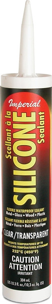 Imperial KK0203 Silicone Sealant, Paste, Clear, 10.3 oz Cartridge [SKU: ORG5385596]