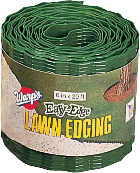 Warp's Easy-Edge LE-620-G Lawn Edging, 20 ft L, 6 in H, Plastic, Green [SKU: ORG4472221]