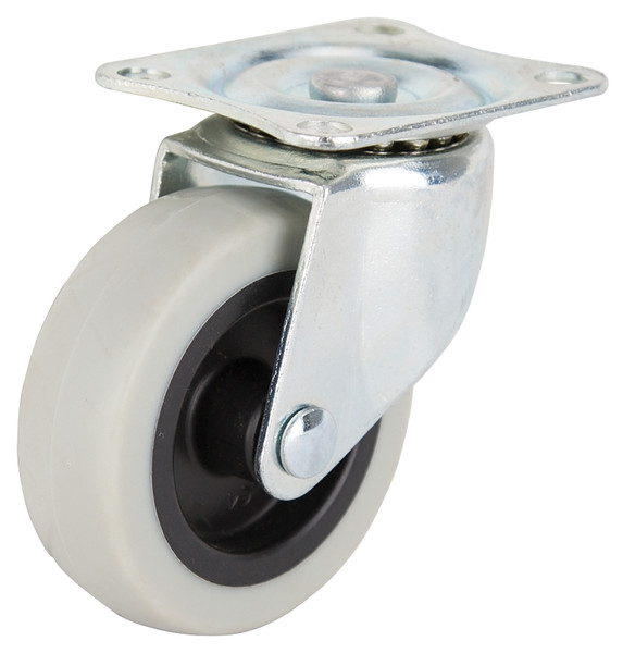 ProSource JC-N04-G Swivel Caster, 3 in Dia Wheel, 24 mm W Wheel, Thermoplastic Rubber Wheel, Gray, 130 lb [SKU: ORG9629973]