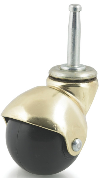 DH CASTERS C-H15S1BR Ball Caster, 1-1/2 in Dia Wheel, Rubber Wheel, 90 lb, Metal Housing Material [SKU: ORG5146451]