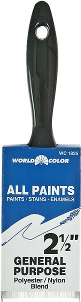 Linzer 1825-2.5 Paint Brush, 2-1/2 in W, 2-3/4 in L Bristle, Nylon/Polyester Bristle, Varnish Handle [SKU: ORG6177299]