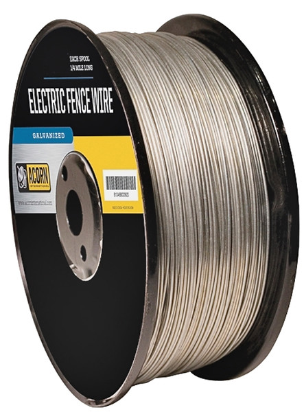 Acorn International EFW1412 Electric Fence Wire, 14 ga Wire, Metal Conductor, 1/2 mile L [SKU: ORG8954554]