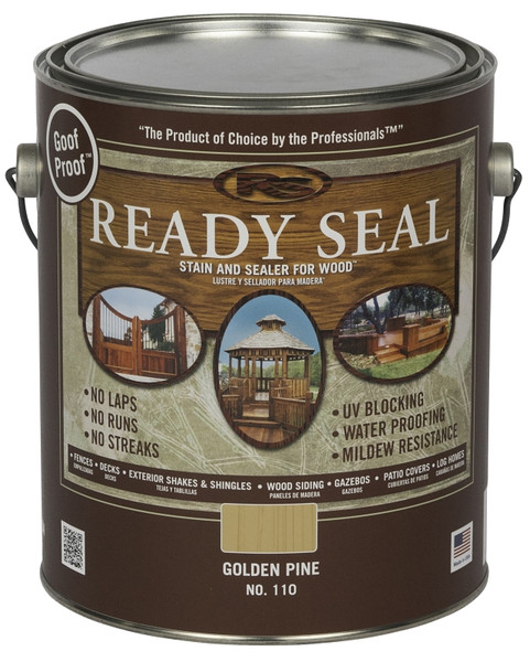 Ready Seal 110 Stain and Sealer, Golden Pine, 1 gal, Can [SKU: ORG5932421]