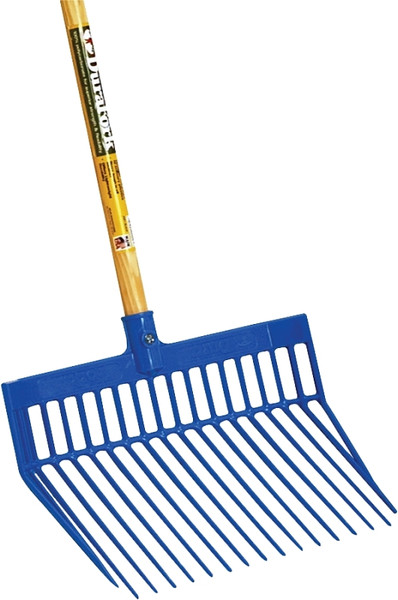 Little Giant PDF1BLUE Bedding Fork, Diamond Shaped Tine, Polycarbonate Tine, Wood Handle, Blue, 52 in L Handle [SKU: ORG3687118]