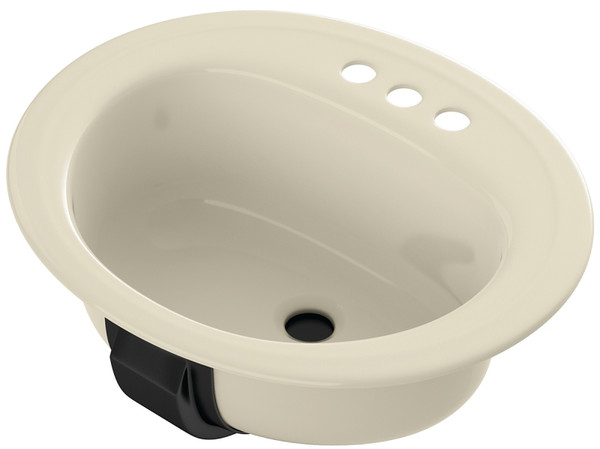 BOOTZ Azalea Series 021-2445-06 Lavatory Sink, Oval Basin, 2-Deck Hole, 20 in OAW, 17 in OAH, 7-13/16 in OAD, Steel [SKU: ORG0594689]