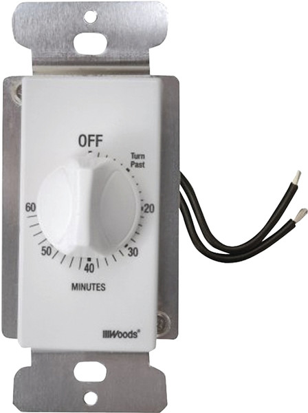 Woods 59717 Countdown Timer, 20 A, 125 V, 2500 W, 60 min Time Setting, 6 On/Off Cycles Per Day Cycle, White [SKU: ORG2109023]