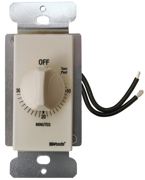 Woods 59715 Countdown Timer, 20 A, 125 V, 2500 W, 30 min Time Setting, Light Almond [SKU: ORG7561202]