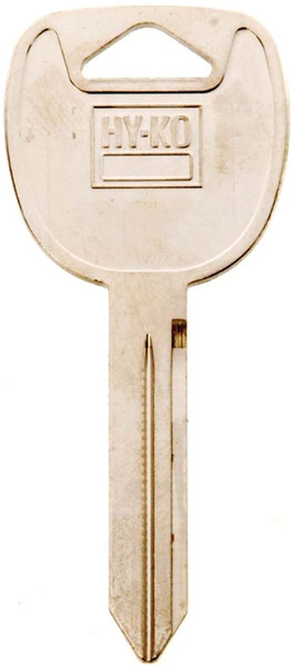 HY-KO 11010B102 Key Blank, Brass, Nickel, For: Automobile, Many General Motors Vehicles [SKU: ORG6418743]
