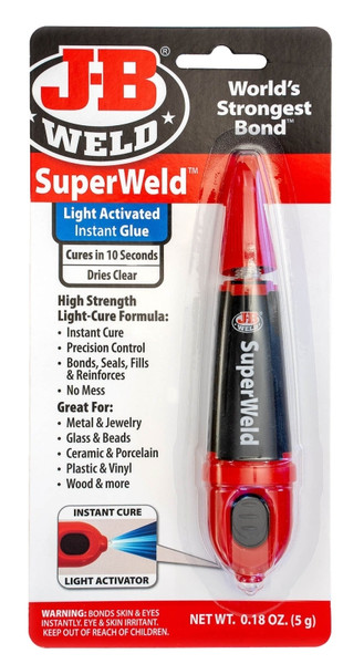 J-B WELD SuperWeld 33301 Instant Adhesive, Liquid, Clear, 5 g [SKU: ORG1798891]