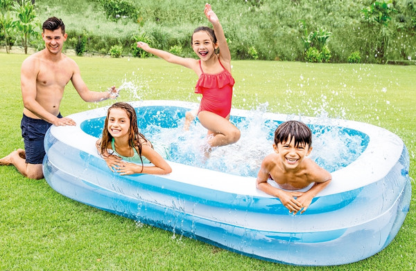 INTEX 56483EP Family Pool, Rectangular, 198 gal Capacity, Vinyl [SKU: ORG7801988]
