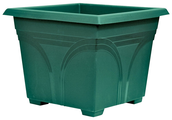 Southern Patio Medallion DP1510OG Deck Planter, Plastic, Olive Green, Neutral [SKU: ORG9613183]