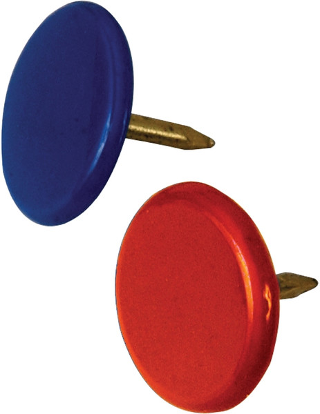 HILLMAN 122677 Thumb Tack, Steel, Painted, Assorted, Flat Head, Sharp Point [SKU: ORG7730351]