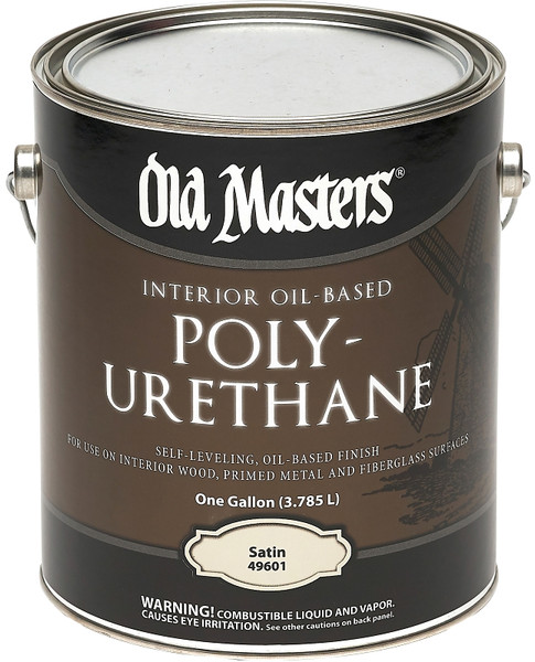 Old Masters 49601 Polyurethane, Satin, Liquid, Clear, 1 gal, Can [SKU: ORG4530887]