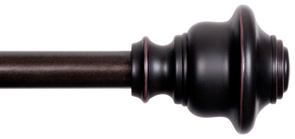 Kenney Fast Fit KN75242 Curtain Rod, 5/8 in Dia, 36 to 66 in L, Steel, Weathered Brown [SKU: ORG2240901]