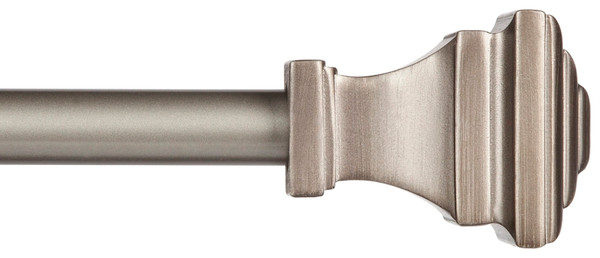 Kenney Fast Fit KN75244 Curtain Rod, 5/8 in Dia, 36 to 66 in L, Steel, Pewter [SKU: ORG2240935]