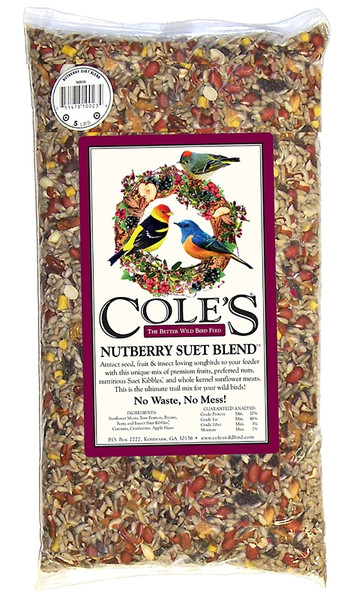 Cole's Nutberry Suet Blend NB05 Blended Bird Seed, 5 lb Bag [SKU: ORG2967818]