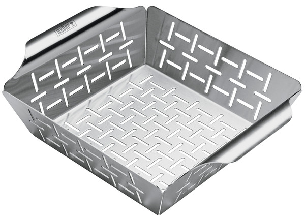 Weber 6481 Grilling Basket, Deluxe, Stainless Steel, Silver [SKU: ORG0465831]