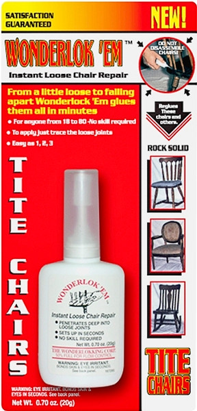 Wonderlok'em W2081 Tite Chair Glue, 20 g Bottle [SKU: ORG8684136]