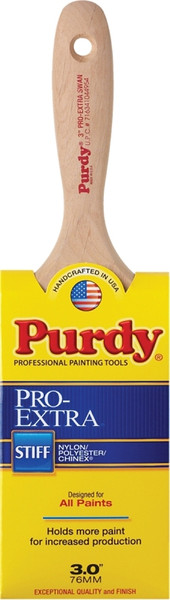 Purdy Pro-Extra Swan 144400730 Wall Brush, Nylon/Polyester Bristle, Beaver Tail Handle [SKU: ORG5684261]