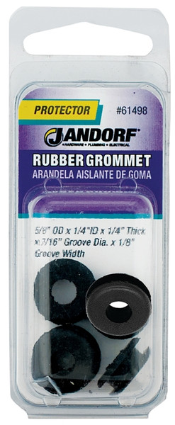 Jandorf 61498 Grommet, Rubber, Black, 1/4 in Thick Panel [SKU: ORG3395563]