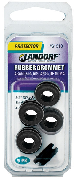 Jandorf 61510 Grommet, Rubber, Black, 1/4 in Thick Panel [SKU: ORG3395670]