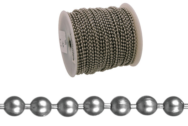 Campbell 0713627 Ball Chain, 36, 164 ft L, 11 lb Working Load, Chrome [SKU: ORG6949143]