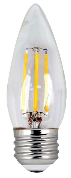 Feit Electric BPETC60/950CA/FIL LED Bulb, Decorative, B10 Lamp, 60 W Equivalent, E26 Lamp Base, Dimmable, Daylight Light [SKU: ORG7222649]