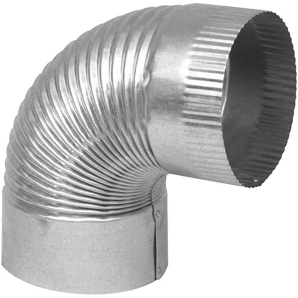 Imperial GV0323 Corrugated Elbow, 4 in Connection, 30 Gauge, Galvanized [SKU: ORG8552887]