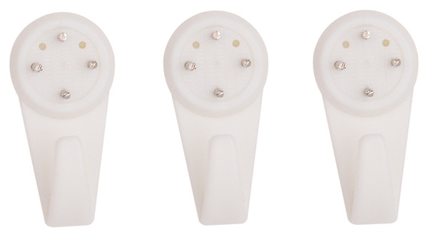 ProSource PH-121122-PS Picture Hanger, 25 lb, Plastic, White, White, Nail-In Mounting [SKU: ORG5405378]