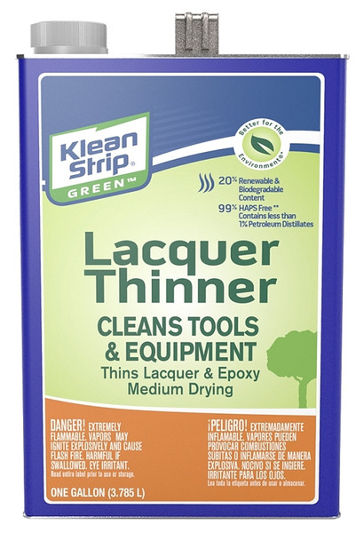 Klean Strip GKGL75008 Lacquer Thinner, Liquid, Water White, 1 gal, Can [SKU: ORG7887433]