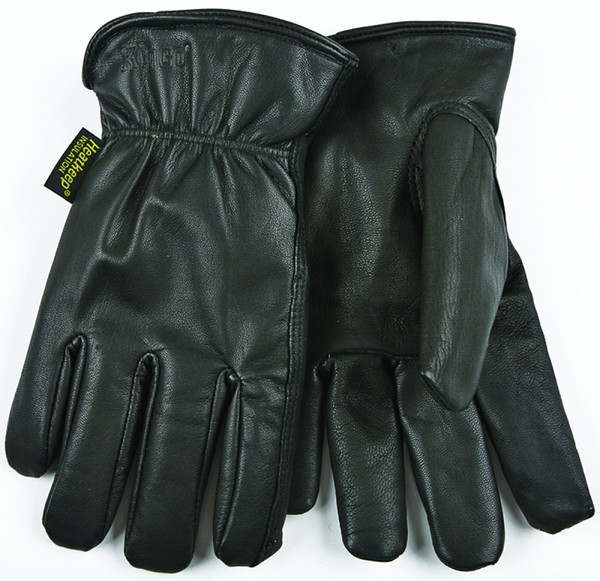 Heatkeep 93HK-L Driver Gloves, Men's, L, 10-1/4 in L, Keystone Thumb, Easy-On Cuff, Goatskin Leather, Black [SKU: ORG8634214]