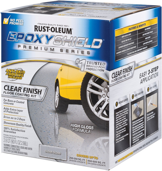 RUST-OLEUM EPOXYSHIELD 292514 Floor Coating Kit, High-Gloss, Clear, Liquid [SKU: ORG5459219]