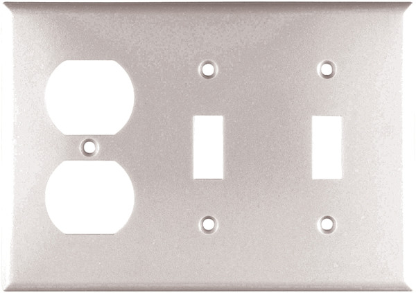 Eaton Wiring Devices 2158W-BOX Combination Wallplate, 4-1/2 in L, 6-3/8 in W, 3 -Gang, Thermoset, White [SKU: ORG6088702]