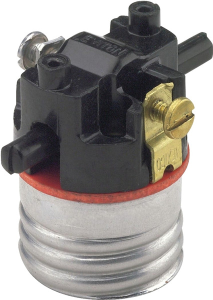 Leviton 7080-M Lamp Holder, 250 V, 660 W, Phenolic Housing Material, Brass [SKU: ORG4589735]