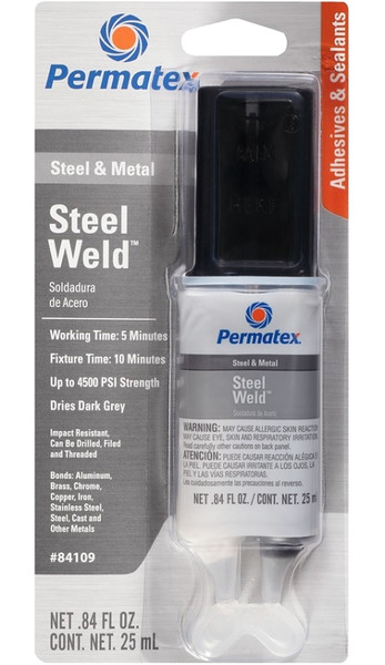 Permatex 84109 Epoxy, Gray, Liquid, 0.84 oz Syringe [SKU: ORG8519712]