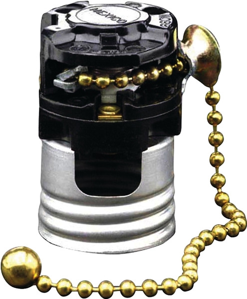 Leviton 19980-M Lamp Holder, 250 V, 660 W, Phenolic Housing Material, Black/Silver [SKU: ORG4589800]