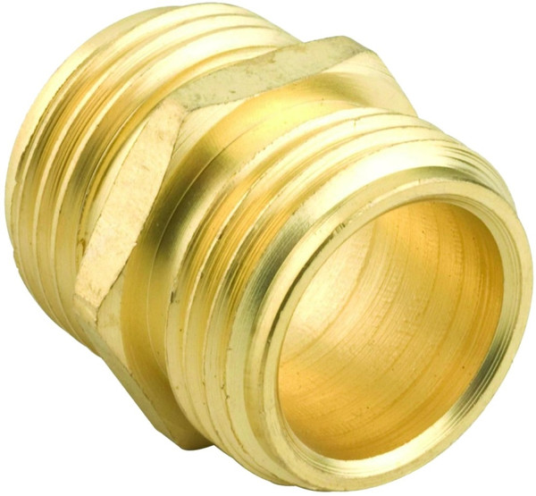 Gilmour 877014-1001 Hose Adapter, 3/4 x 3/4 in, MNH x MNH, Brass, For: Garden Hose [SKU: ORG0869487]