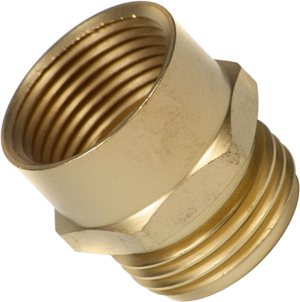 Gilmour 807704-1001 Hose Adapter, 3/4 x 3/4 in, MNH x FNPT, Brass, For: Garden Hose [SKU: ORG4426326]