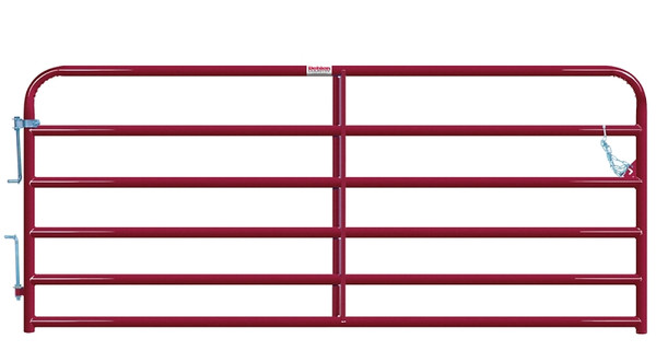 Behlen Country 40120101 Heavy-Duty Gate, 120 in W Gate, 50 in H Gate, 16 ga Frame Tube/Channel, Steel Frame, Red [SKU: ORG7120298]