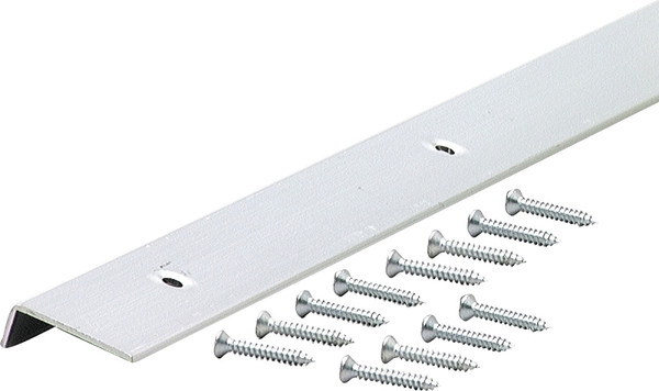 M-D 70409 Edge Moulding with Screw, 96 in L, 3/4 in W, Aluminum, Silver, Anodized [SKU: ORG7754351]