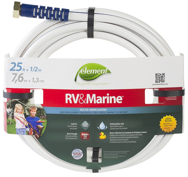 SWAN MRV12025 Water Hose, 1/2 in ID, 25 ft L, White [SKU: ORG6296990]