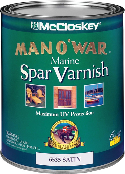 McCloskey Man O'War 80-6535 Series 080.0006535.005 Marine Spar Varnish, Satin, 1 qt [SKU: ORG5383138]