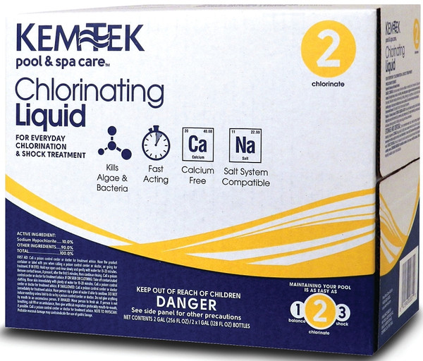 KEM TEK 26009047341 Chlorinating Liquid, 1 gal, Liquid, Bleach, Chlorine, Light Yellow [SKU: ORG6766794]