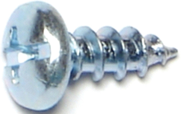 MIDWEST FASTENER 03186 Screw, #10 Thread, Coarse Thread, Pan Head, Phillips, Slotted Drive, Diamond Point, Steel, Zinc [SKU: ORG4522256]