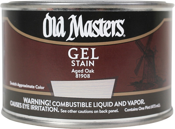 Old Masters 81908 Gel Stain, Aged Oak, Liquid, 1 pt [SKU: ORG3988961]