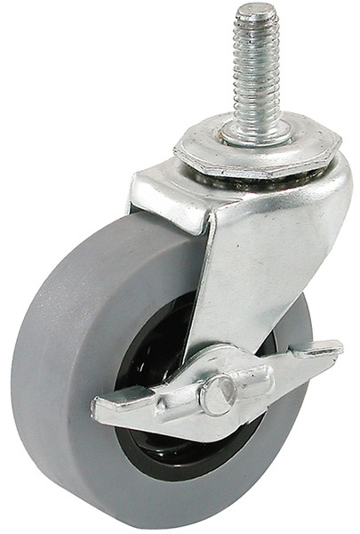Shepherd Hardware 3264 Swivel Caster with Brake, 2 in Dia Wheel, 0.84 in W Wheel, TPR Wheel, Gray, 80 lb [SKU: ORG9714635]