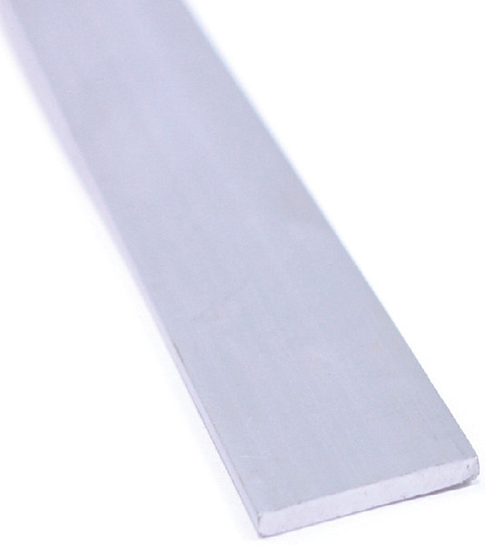 M-D 61051 Flat Bar, 1 in W, 72 in L, 1/8 in Thick, Aluminum, Mill, 6063 Grade [SKU: ORG5374830]