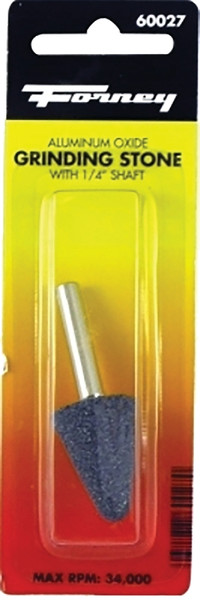 Forney 60027 Grinding Point, 3/4 x 1-1/8 in Dia, 1/4 in Arbor/Shank, 60 Grit, Coarse, Aluminum Oxide Abrasive [SKU: ORG8910291]